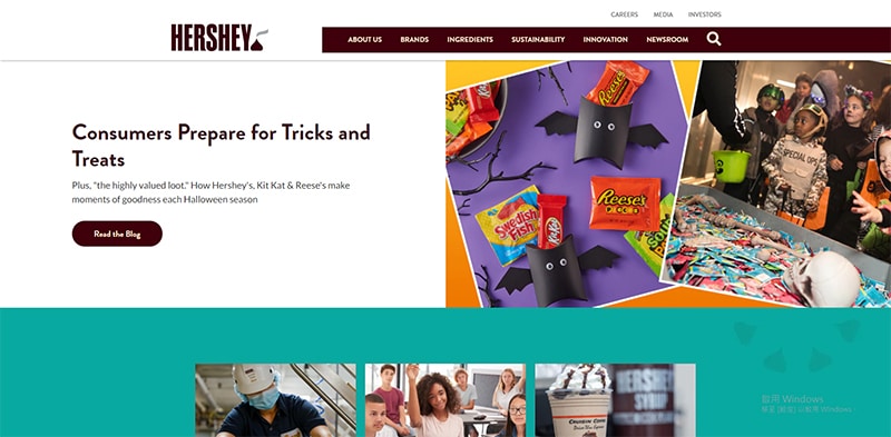 Hershey巧克力官網的故事行銷