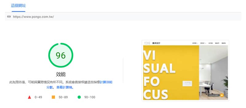 龐果設計頁面效能。