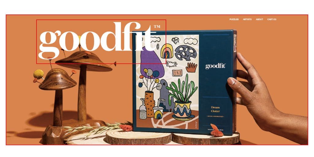 不對稱網站版面設計。