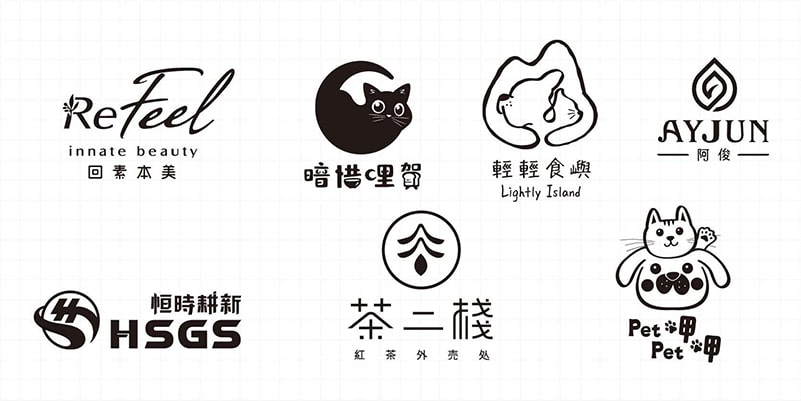 品牌LOGO設計案例，龐果設計實際經手的品牌LOGO設計。