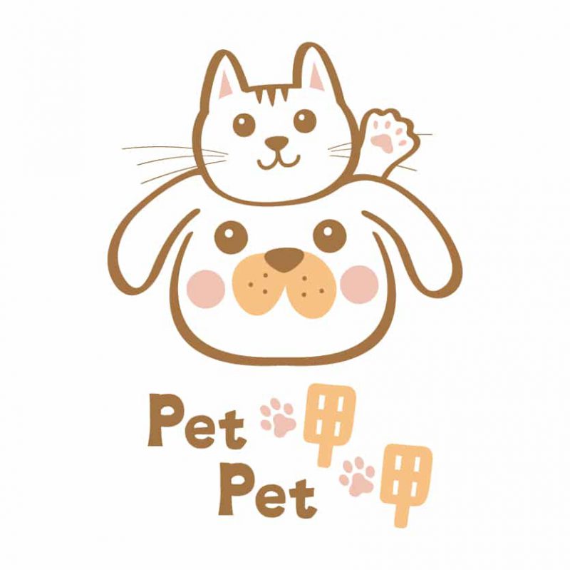 彩色品牌LOGO餐飲業設計-Pet呷Pet呷
