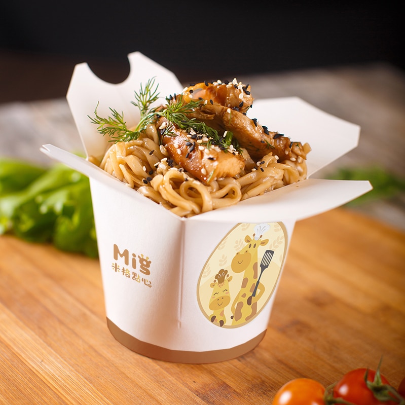 米格點心-麵盒模擬圖 LOGO設計 形象設計 品牌設計 商標設計