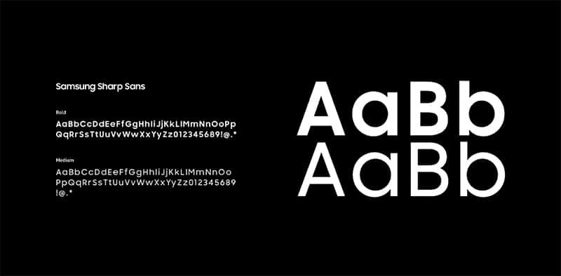 Samsung所研發出來的品牌字型，稱為：Samsungone。