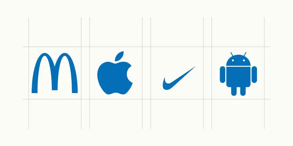 知名企業LOGO去除文字扁平化設計