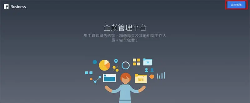 Facebook企業管理平台建立帳號