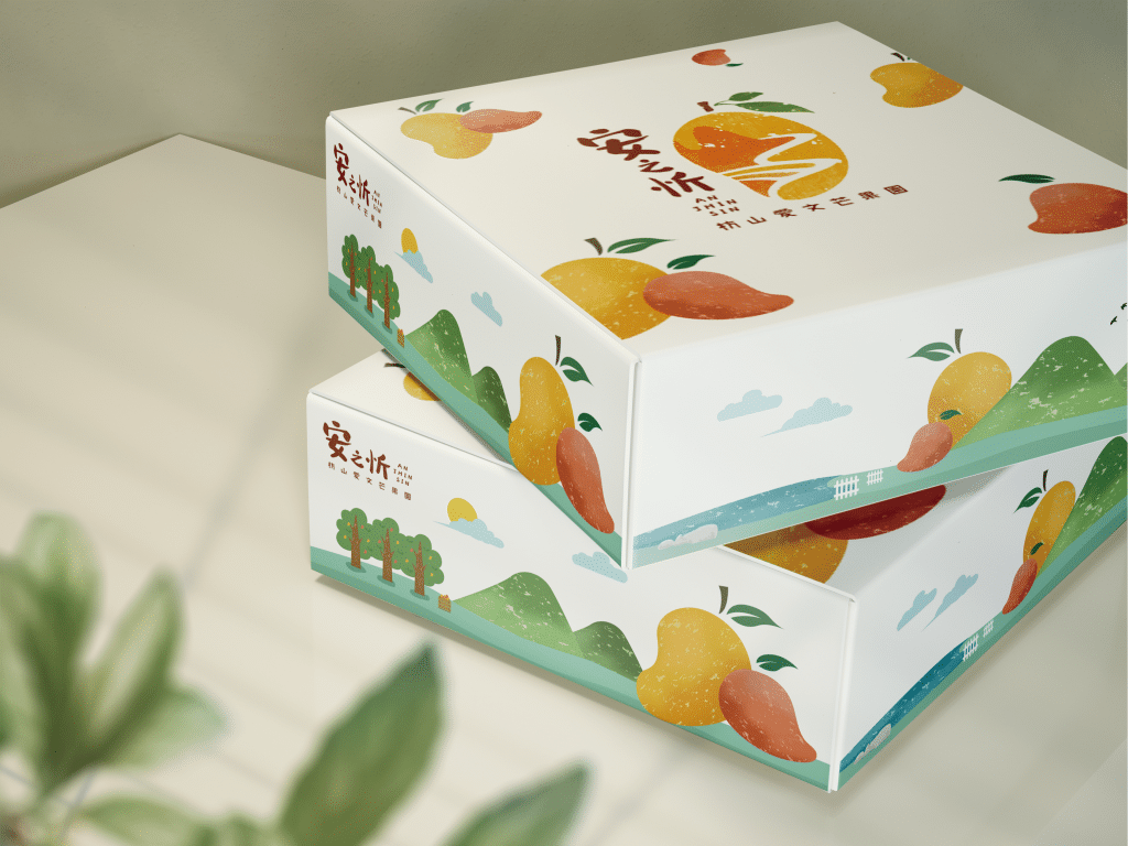 安之忻枋山愛文芒果園的包裝設計。