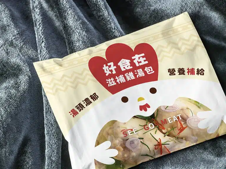 好食在雞湯的包裝設計。