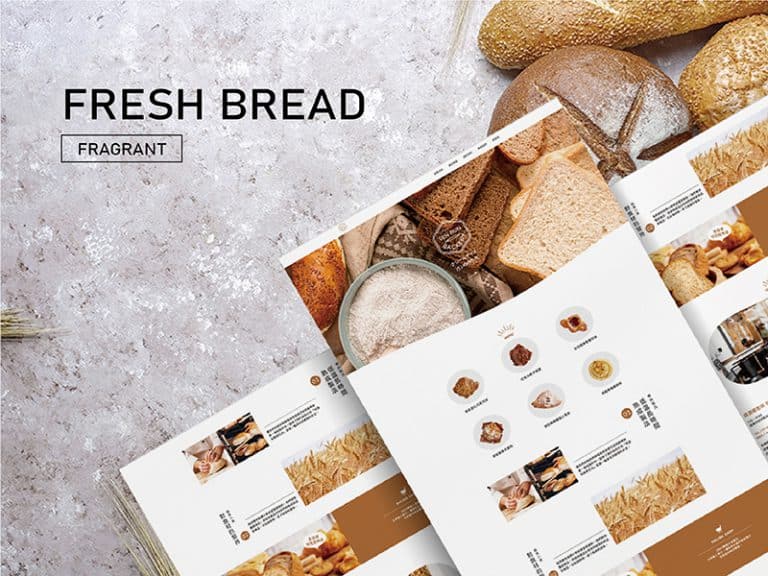 高雄網頁設計公司為 SEN RUN 烘焙坊所設計的網站頁面。