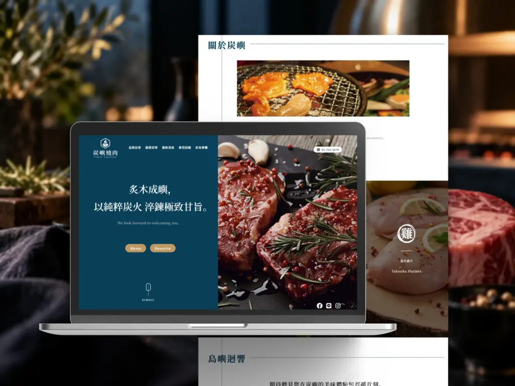 炭嶼燒肉 網頁設計
